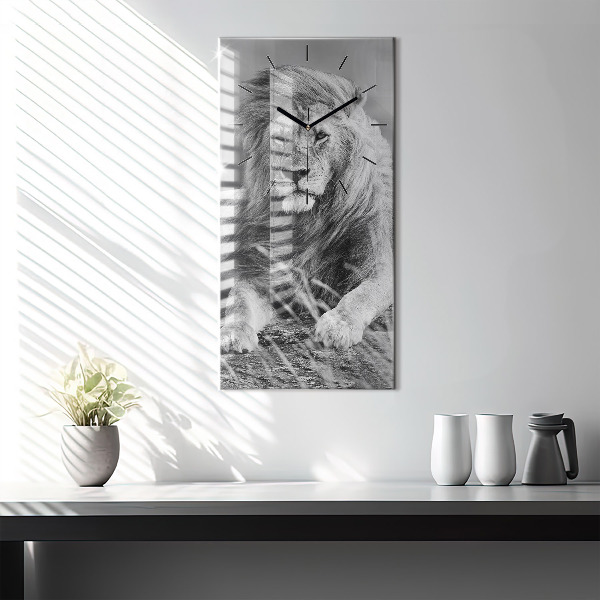 Reloj de vidrio vertical Abstracto - León - espejomat.es