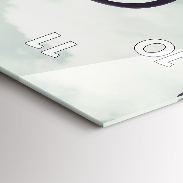 Reloj de vidrio vertical Cebra - Abstracción - espejomat.es