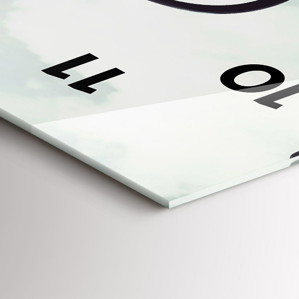 Reloj de vidrio vertical Cebra - Abstracción - espejomat.es