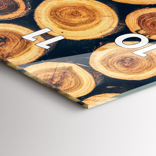 Reloj de cristal vertical Madera - espejomat.es