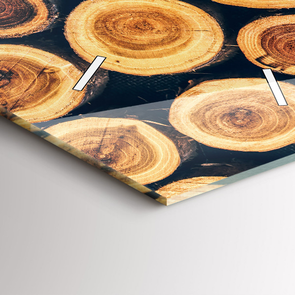 Reloj de cristal vertical Madera - espejomat.es