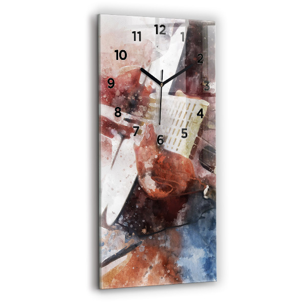 Reloj vertical Visualización de guitarra - espejomat.es