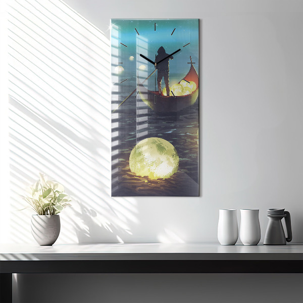 Reloj de cristal vertical Abstracción - espejomat.es