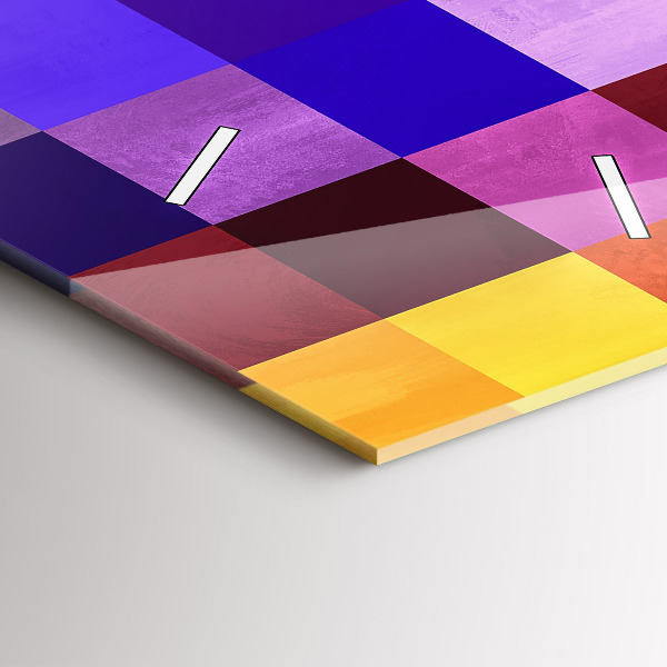 Reloj de vidrio vertical Composición de cuadrados - espejomat.es