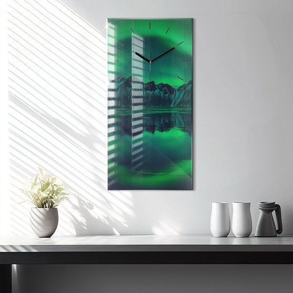Reloj vertical Aurora boreal - espejomat.es