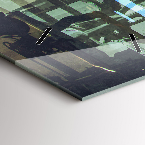 Reloj de cristal vertical Ciberpunk - espejomat.es