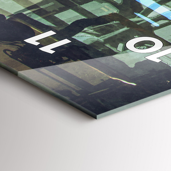 Reloj de cristal vertical Ciberpunk - espejomat.es