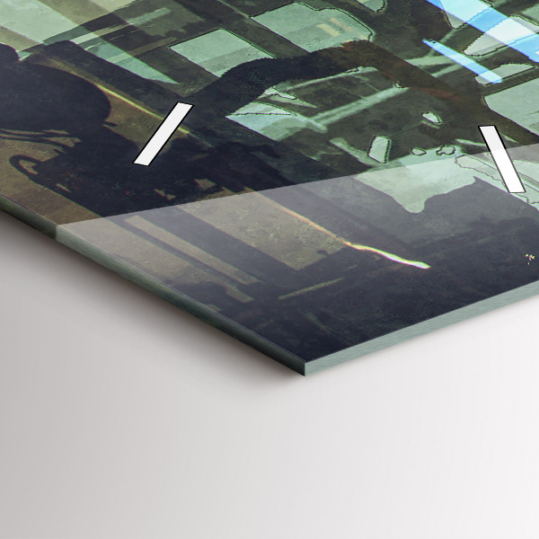 Reloj de cristal vertical Ciberpunk - espejomat.es