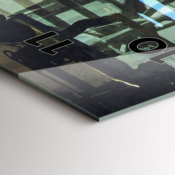 Reloj de cristal vertical Ciberpunk - espejomat.es