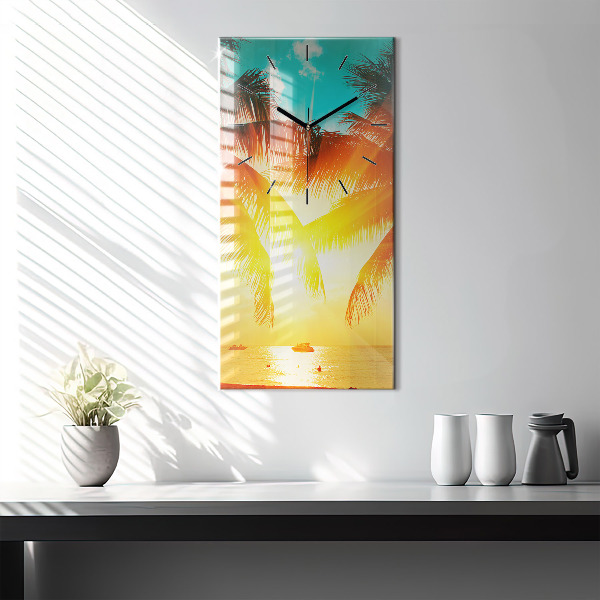 Reloj de vidrio vertical Vacaciones Descanso Verano - espejomat.es