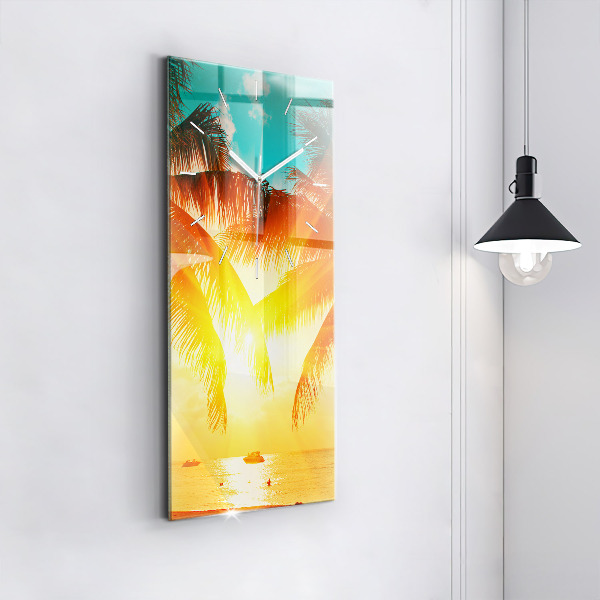 Reloj de vidrio vertical Vacaciones Descanso Verano - espejomat.es