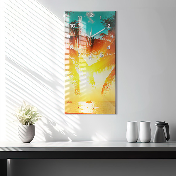 Reloj de vidrio vertical Vacaciones Descanso Verano - espejomat.es