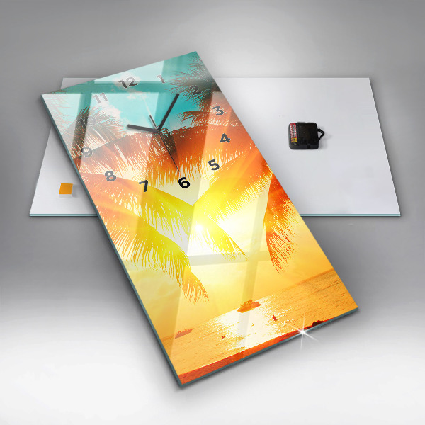 Reloj de vidrio vertical Vacaciones Descanso Verano - espejomat.es