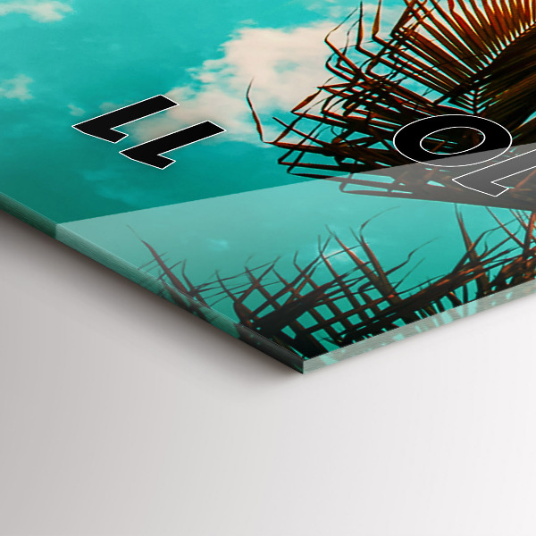 Reloj de vidrio vertical Vacaciones Descanso Verano - espejomat.es