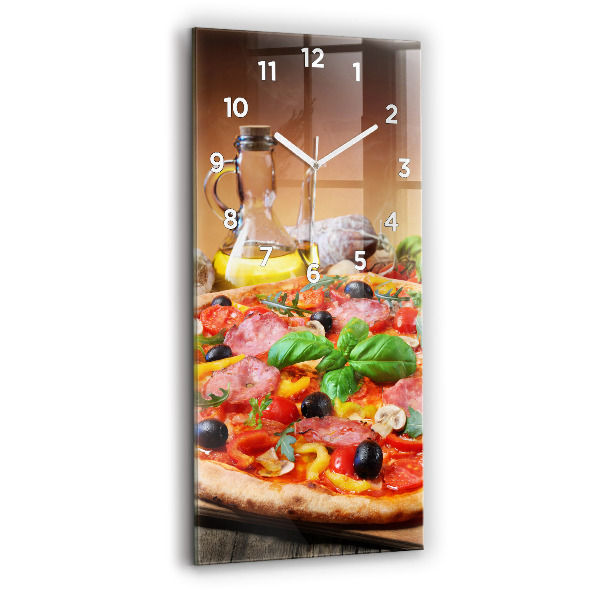 Reloj de vidrio vertical Corazón culinario de Italia - espejomat.es