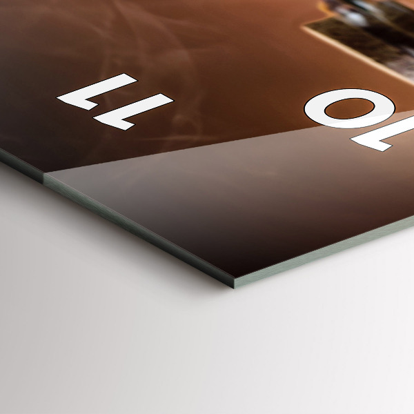 Reloj de vidrio vertical Corazón culinario de Italia - espejomat.es