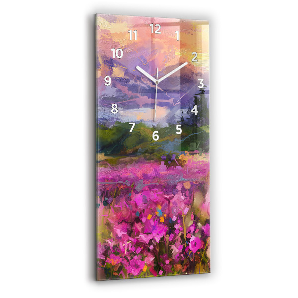 Reloj vertical Pradera al atardecer - espejomat.es