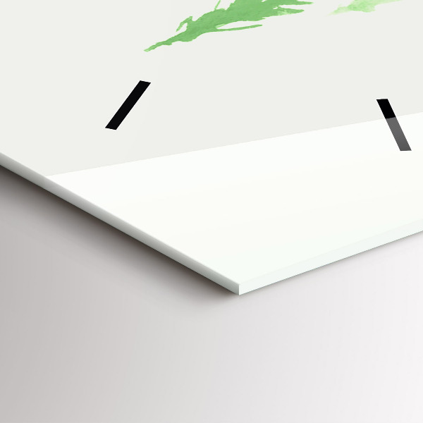 Reloj de cristal vertical Pintura de un bosque verde - espejomat.es