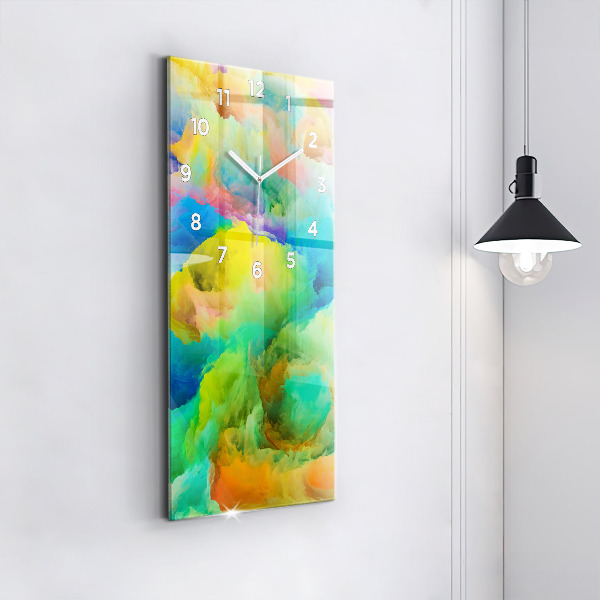 Reloj de cristal vertical Textura fractal - espejomat.es