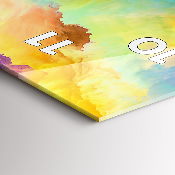 Reloj de cristal vertical Textura fractal - espejomat.es