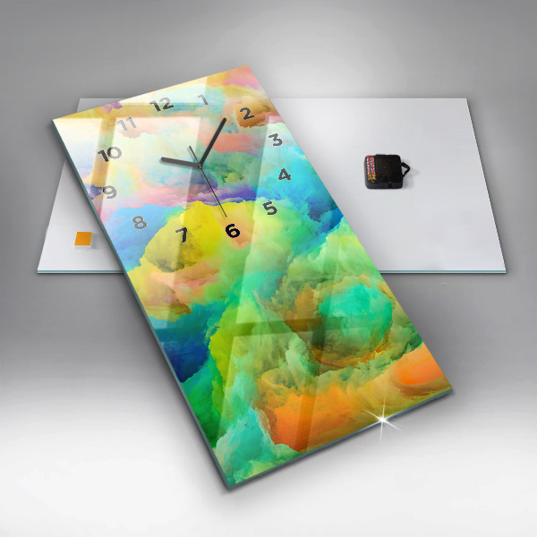 Reloj de cristal vertical Textura fractal - espejomat.es