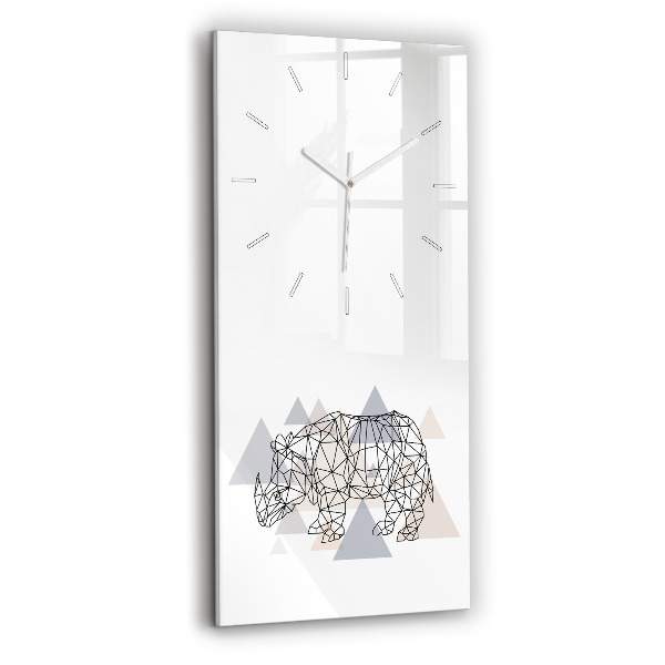 Reloj de vidrio vertical Patrón geométrico - espejomat.es