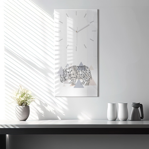 Reloj de vidrio vertical Patrón geométrico - espejomat.es