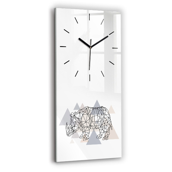 Reloj de vidrio vertical Patrón geométrico - espejomat.es