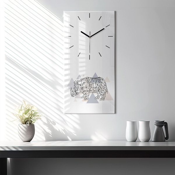Reloj de vidrio vertical Patrón geométrico - espejomat.es