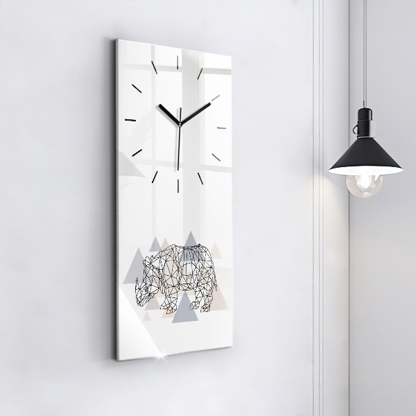 Reloj de vidrio vertical Patrón geométrico - espejomat.es