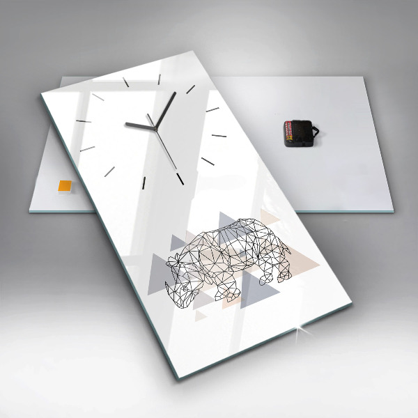 Reloj de vidrio vertical Patrón geométrico - espejomat.es