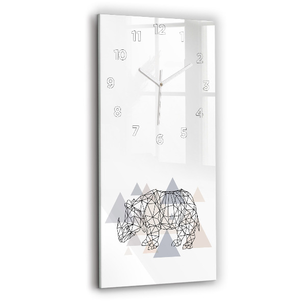 Reloj de vidrio vertical Patrón geométrico - espejomat.es