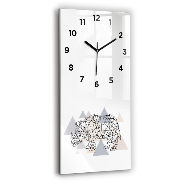 Reloj de vidrio vertical Patrón geométrico - espejomat.es