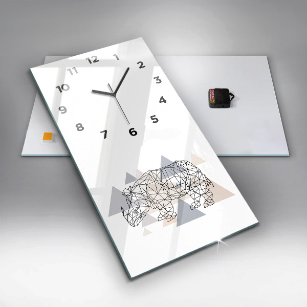 Reloj de vidrio vertical Patrón geométrico - espejomat.es