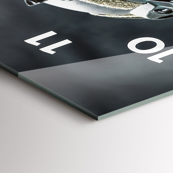 Reloj de cristal vertical Soldado con pistola - espejomat.es