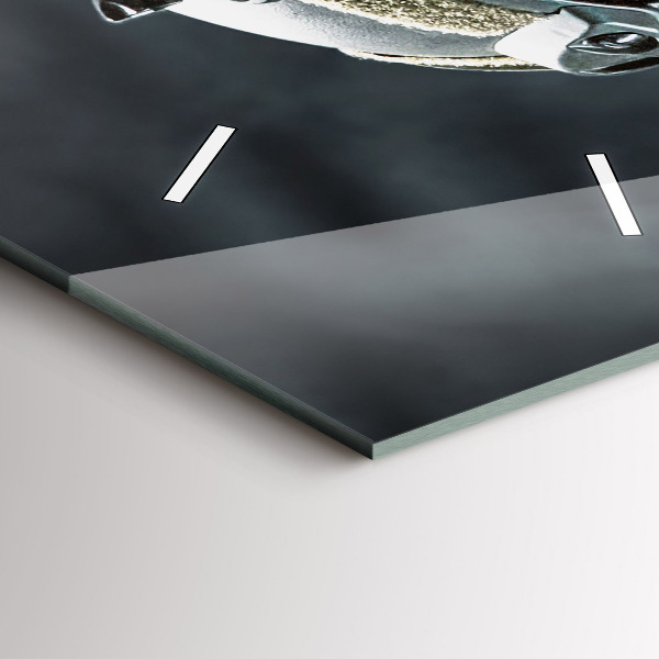 Reloj de cristal vertical Soldado con pistola - espejomat.es