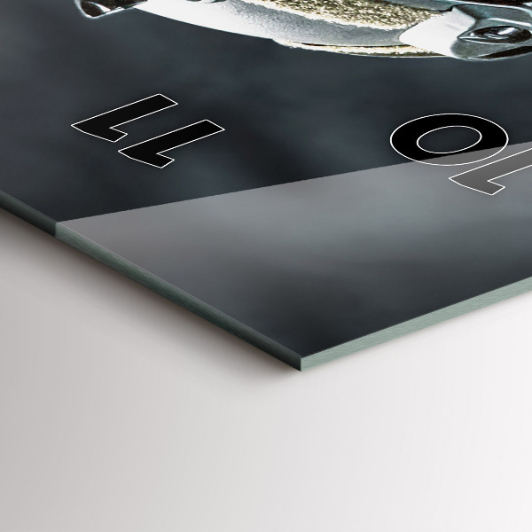 Reloj de cristal vertical Soldado con pistola - espejomat.es