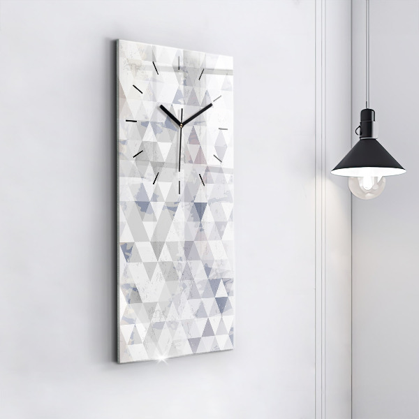 Reloj de vidrio vertical Dibujo geométrico - espejomat.es