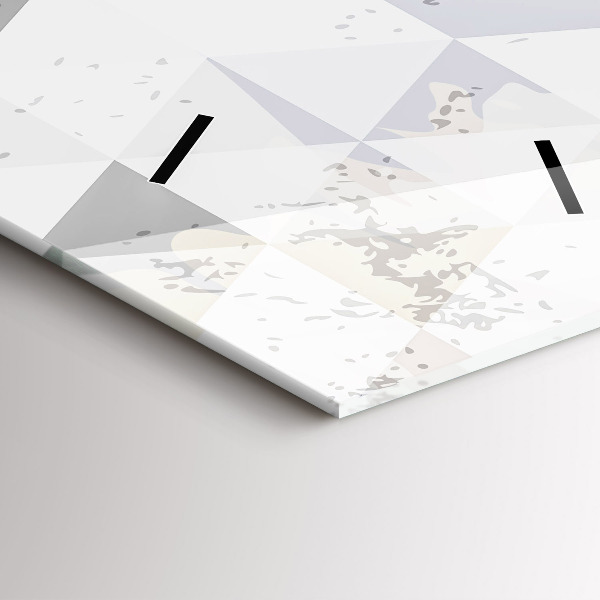 Reloj de vidrio vertical Dibujo geométrico - espejomat.es