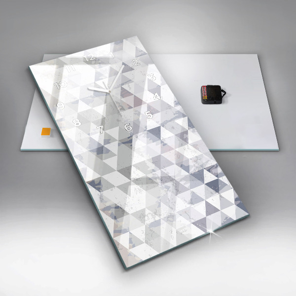 Reloj de vidrio vertical Dibujo geométrico - espejomat.es