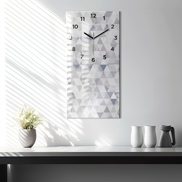 Reloj de vidrio vertical Dibujo geométrico - espejomat.es