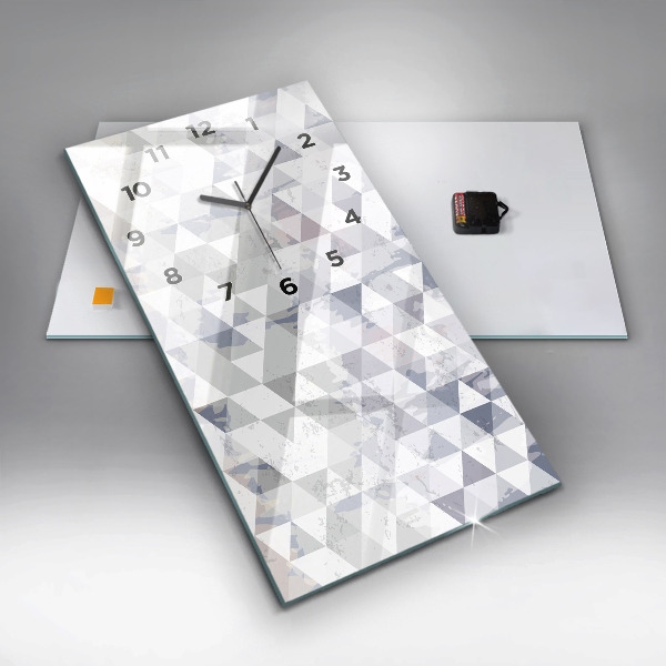 Reloj de vidrio vertical Dibujo geométrico - espejomat.es