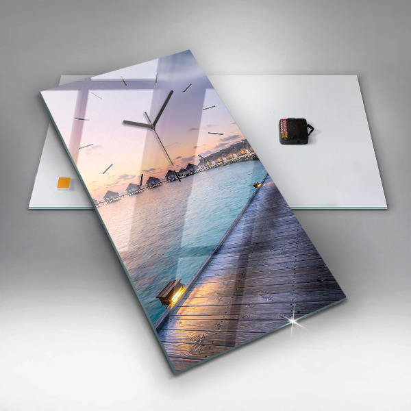 Reloj vertical Puesta de sol Maldivas - espejomat.es