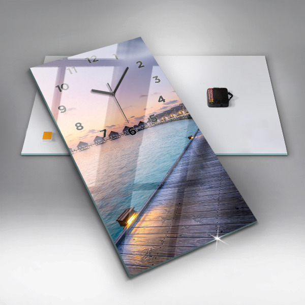 Reloj vertical Puesta de sol Maldivas - espejomat.es