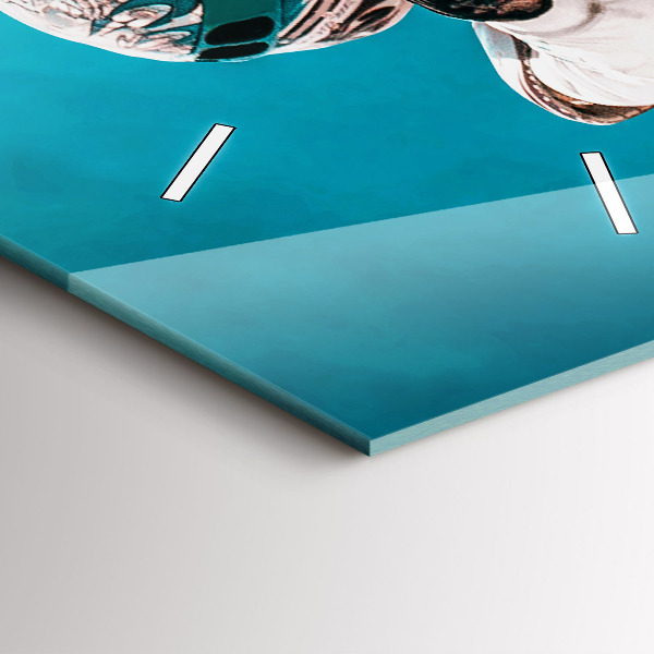 Reloj de vidrio vertical Stuntman y adrenalina - espejomat.es