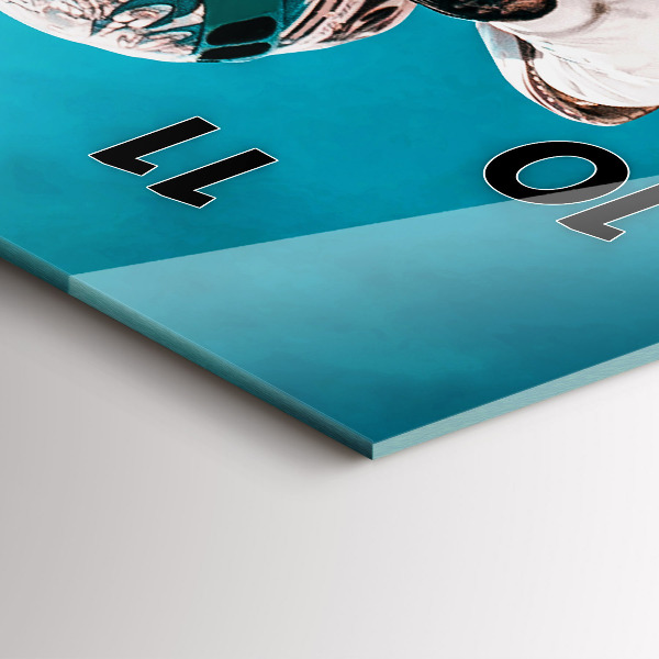 Reloj de vidrio vertical Stuntman y adrenalina - espejomat.es