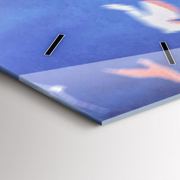 Reloj de vidrio vertical Niño con alas - espejomat.es