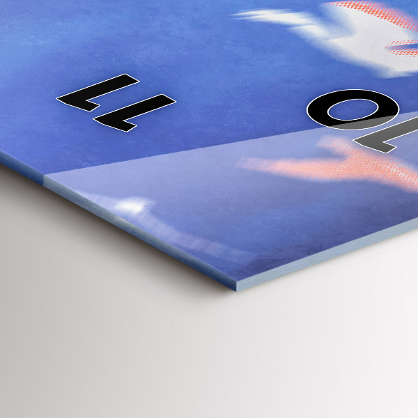 Reloj de vidrio vertical Niño con alas - espejomat.es