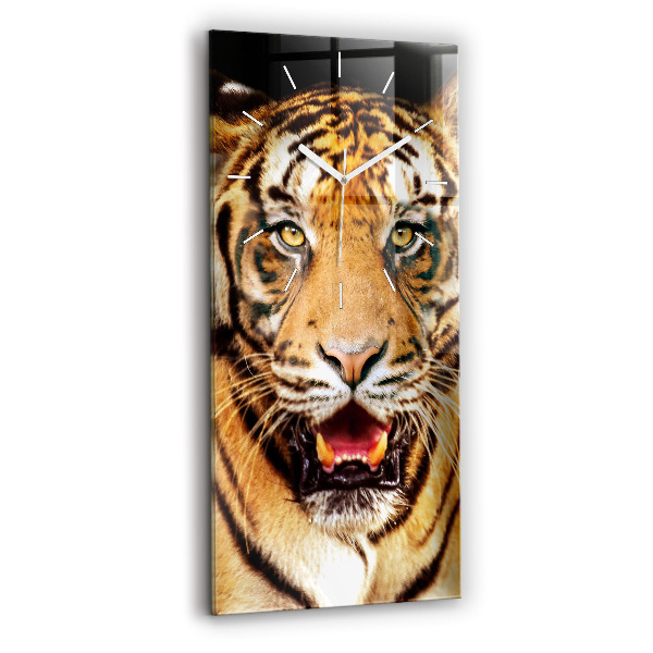 Reloj de vidrio vertical Tigre - ojo salvaje - espejomat.es