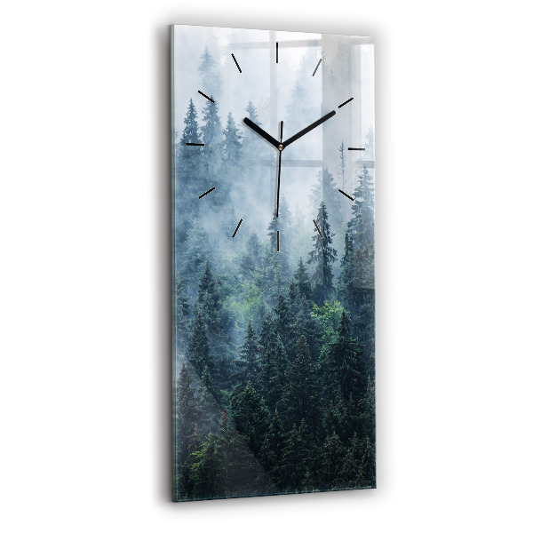 Reloj de cristal vertical Paisaje montañoso brumoso - espejomat.es